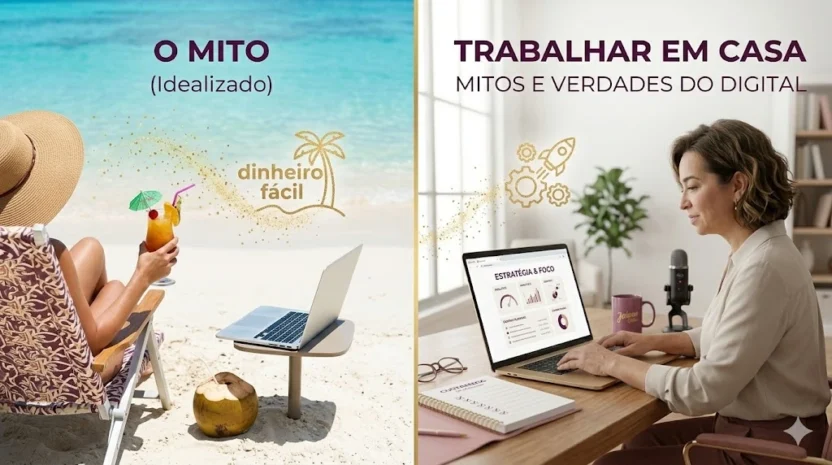 Trabalhar em casa: O que é mito e o que é verdade sobre o marketing digital